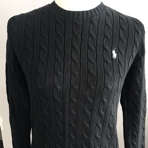 Ralph Lauren black cable knit sweater